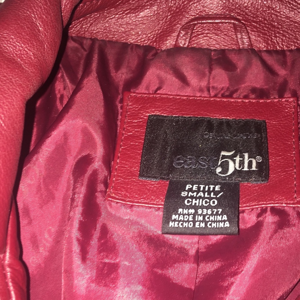 Faux leather deep red/wine jacket